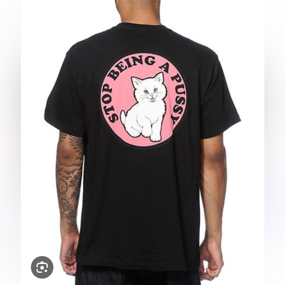 Ripndip Other - Ripndip Mens T-Shirt Stop Being A P*ssy Tee Black Size XL Streetwear